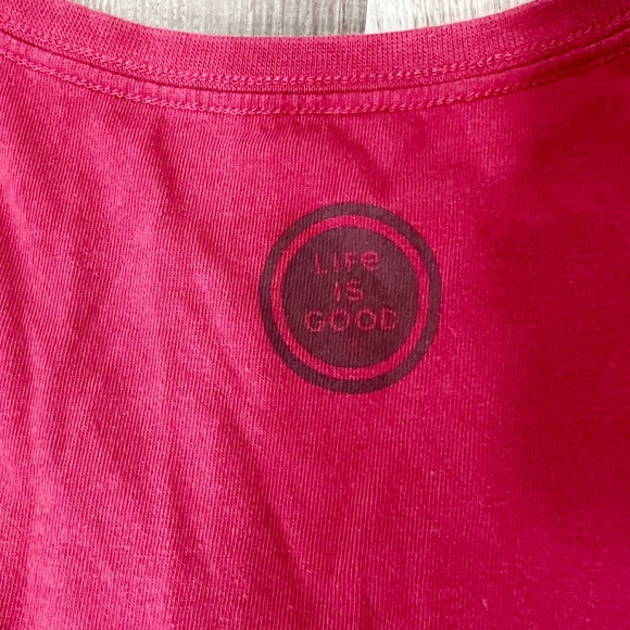 Life Is Good "Dachshund and Daring" V-neck Crusher Tee Size Large - Picture 4 of 10